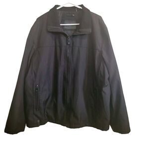 Mens Calvin Klein Black Jacket Size XL Zip-Up Pockets Classic Warm CK Outdoor